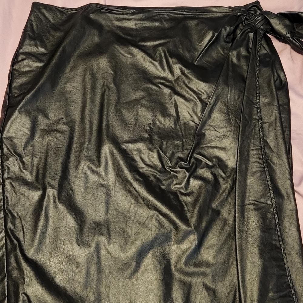 Faux wrap skirt